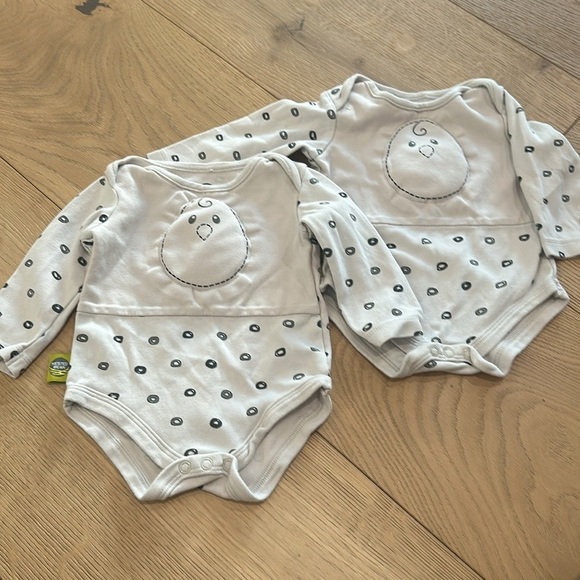 Nested Bean Zen Sack Bodysuit Classic Size Small (3-6 Months) set of 2 - Picture 7 of 10